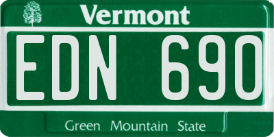 VT license plate EDN690