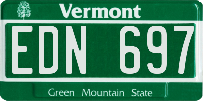 VT license plate EDN697