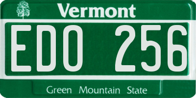 VT license plate EDO256