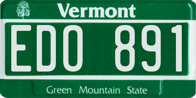 VT license plate EDO891
