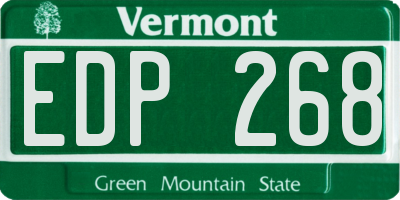 VT license plate EDP268