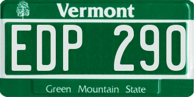 VT license plate EDP290