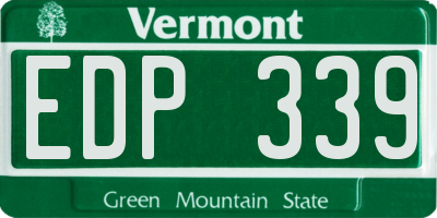 VT license plate EDP339