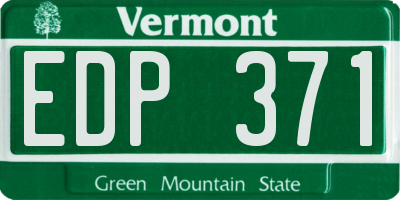 VT license plate EDP371