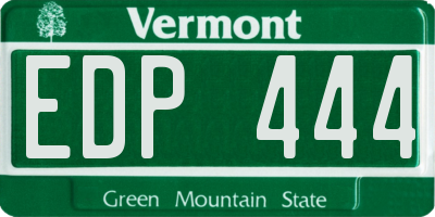 VT license plate EDP444