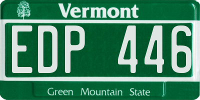 VT license plate EDP446