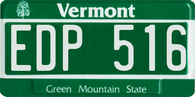 VT license plate EDP516