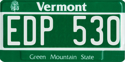 VT license plate EDP530