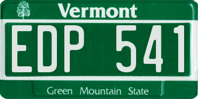 VT license plate EDP541