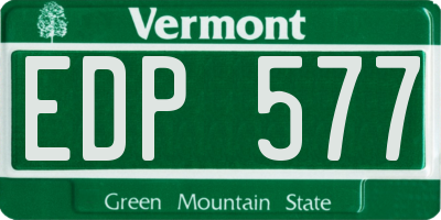 VT license plate EDP577