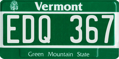 VT license plate EDQ367