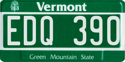 VT license plate EDQ390