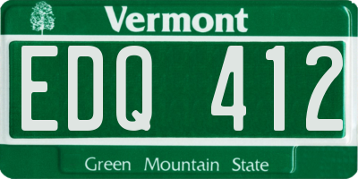 VT license plate EDQ412