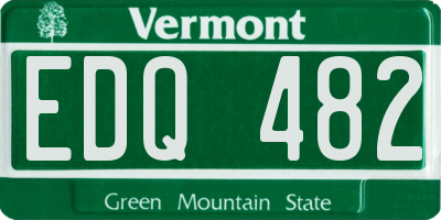 VT license plate EDQ482