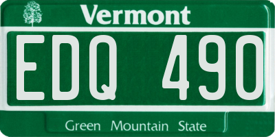 VT license plate EDQ490