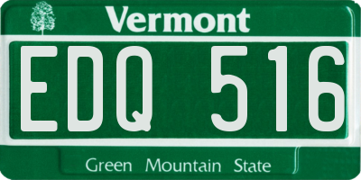 VT license plate EDQ516