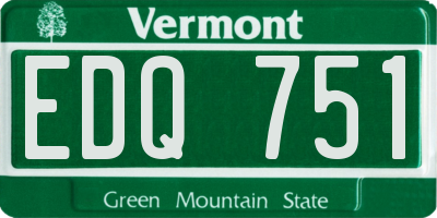 VT license plate EDQ751
