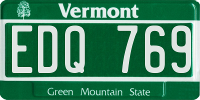VT license plate EDQ769