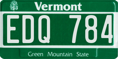 VT license plate EDQ784