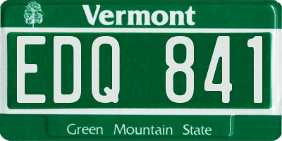 VT license plate EDQ841
