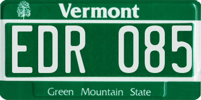 VT license plate EDR085