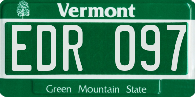 VT license plate EDR097