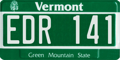 VT license plate EDR141