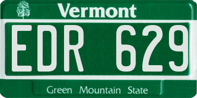 VT license plate EDR629