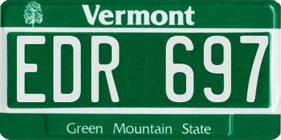 VT license plate EDR697