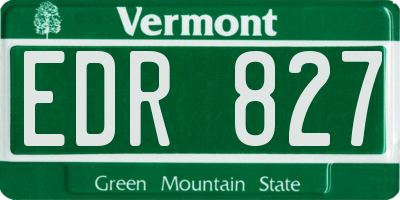 VT license plate EDR827