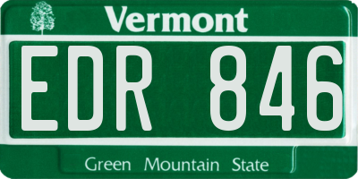VT license plate EDR846