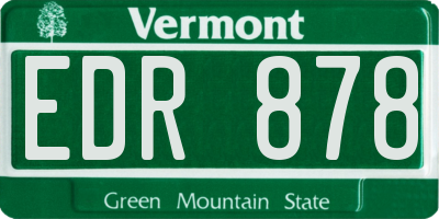 VT license plate EDR878