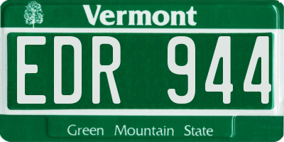 VT license plate EDR944