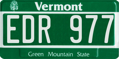 VT license plate EDR977