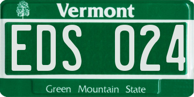 VT license plate EDS024