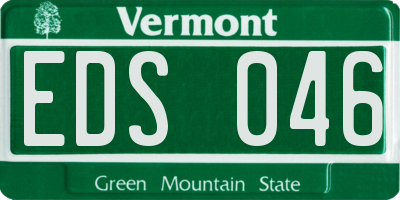 VT license plate EDS046