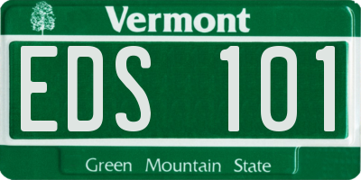 VT license plate EDS101