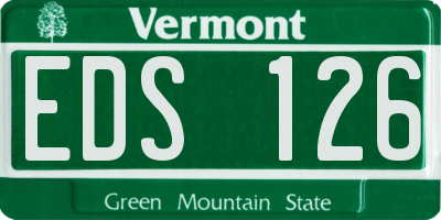 VT license plate EDS126