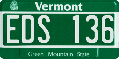 VT license plate EDS136
