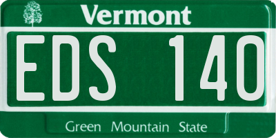 VT license plate EDS140