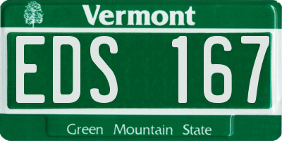 VT license plate EDS167