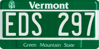 VT license plate EDS297