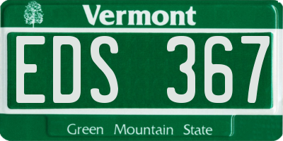 VT license plate EDS367
