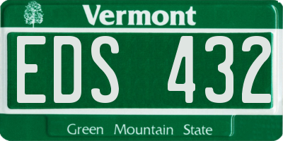 VT license plate EDS432