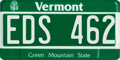 VT license plate EDS462