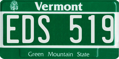 VT license plate EDS519