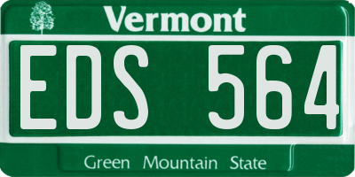 VT license plate EDS564