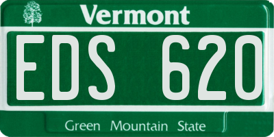 VT license plate EDS620
