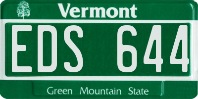 VT license plate EDS644