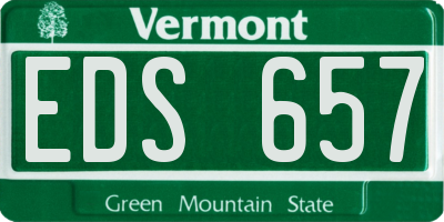 VT license plate EDS657
